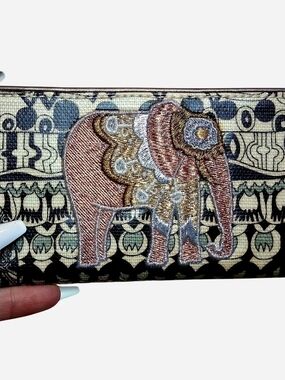 Sakroots Embroidered Elephant Wallet